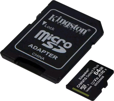 Карта памяти microSDXC 64 Гб Kingston (Canvas Select Plus) Class 10 (UHS-I (U1))