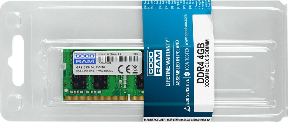 ОЗУ Goodram GR2666S464L19S/4G SO-DIMM DDR4 4 Гб (1x4 Гб)