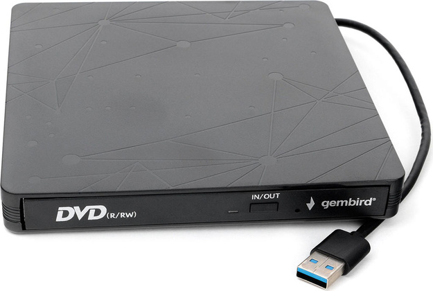 Привод внешний DVD+/-RW; USB 3.0; Gembird DVD-USB-03 <Black>