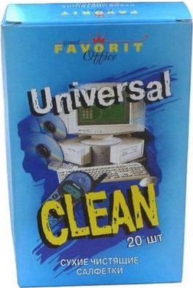 Салфетки сухие безворсовые Favorit Universal Clean, 20 шт. [F200200]
