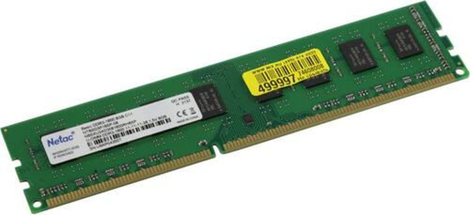 Модуль памяти DDR3 1600Mhz - 8Gb(1x8Gb) "Netac" [NTBSD3P16SP-08] 