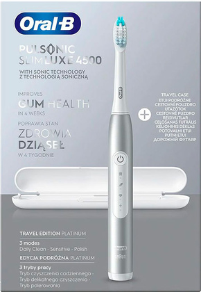 Электрическая зубная щетка "Oral-B" [S411.526.3X] Pulsonic Slim Luxe 4500 <Rosegold>+кейс