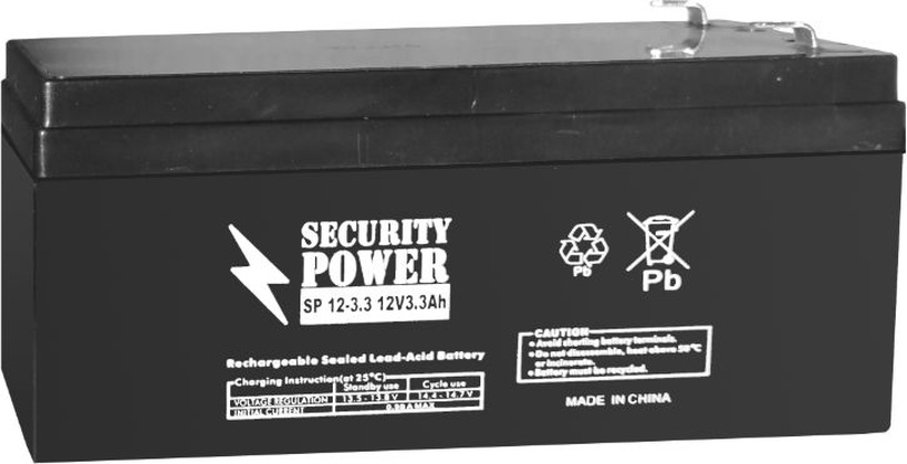Аккумуляторная батарея для ИБП 12V 3,3Ah "Security Power" [SP 12-3,3] F1