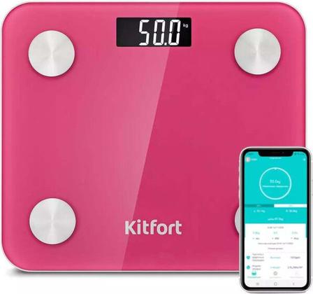 Весы напольные "Kitfort" [КТ-819] <Розовый>