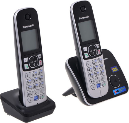 Р/Телефон Panasonic KX-TG6812RUB <Чёрный> + 1 доп. трубка