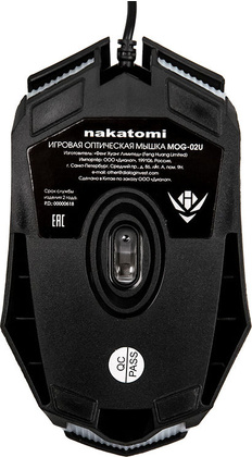 Мышь Nakatomi [MOG-02U] <Black>, USB