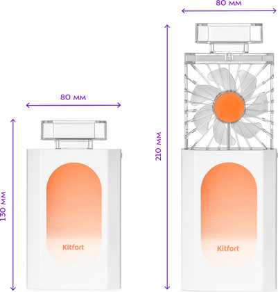 Вентилятор портативный "Kitfort" [KT-406-3] <White/Orange>