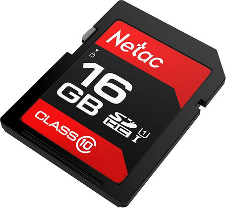 Карта памяти Secure Digital (SDHC) 16GB "Netac" [NT02P600STN-016G-R] Class 10 UHS-I U3