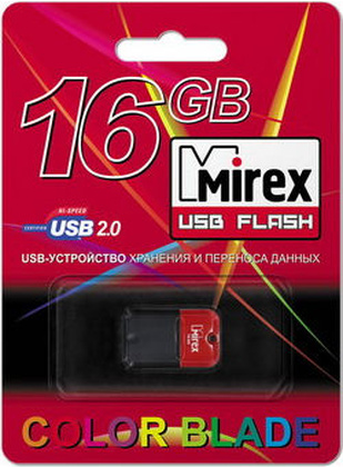 Накопитель USB 2.0 - 16Gb "Mirex" [13600-FMUART16] <Arton red>