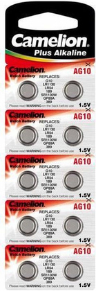 Батарейка Camelion AG10-BP10 LR1130
