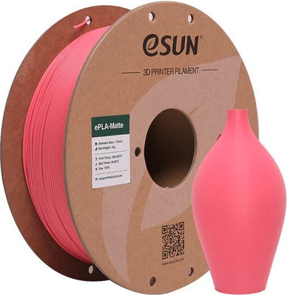 Пластик ePLA-Matte "Esun" [ePLA-Matte-P175SR1], 1.75 мм, <Strawberry red>, 1кг.