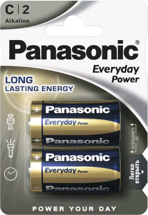 Набор батареек (Cx2шт.) - "Panasonic" [LR14REE/2BR]; Alkaline; блистер