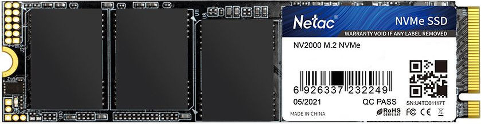 SSD 256 Гб Netac NV2000  (NT01NV2000-256-E4X)