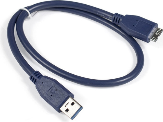 Кабель USB A - micro USB B (0,5m) "ExeGate" [EX-CC-USB3-AMmicroBM9P-0.5] <Blue>