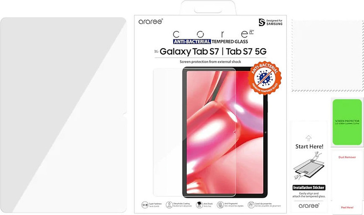 Защитное стекло Samsung для Galaxy Tab S7 [GP-TTT870KDATR] Araree Sub Core Premium Temper