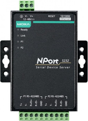 Переходник MOXA NPort 5232, 2 Port RS-422/485 в Ethernet