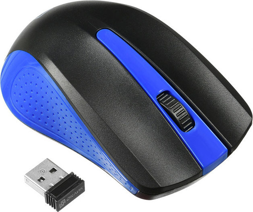 Мышь Oklick [485MW] <Black/Blue>, USB
