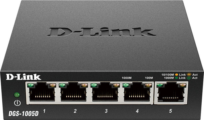 Коммутатор "DLink" [DGS-1005D/J2A] 5-port 10/100/1000