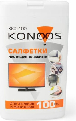 Салфетки влажные Konoos KSC-100, в тубе 100шт.