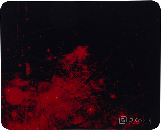 Коврик для мыши "Oklick" [OK-F0252] <Black/Red>; 250x200x3мм