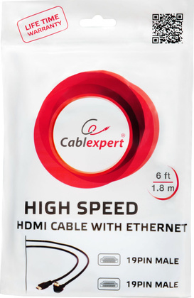 Кабель HDMI-HDMI - 1.8m "Cablexpert" [CC-HDMI4-W-6]
